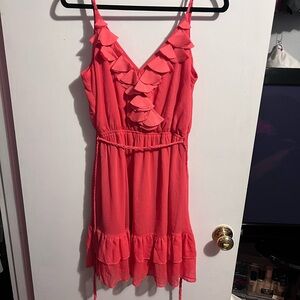 Double Zero Vibrant Coral Dress